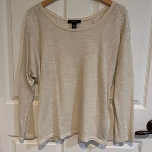 Nine West Beige Light Weight Sweater